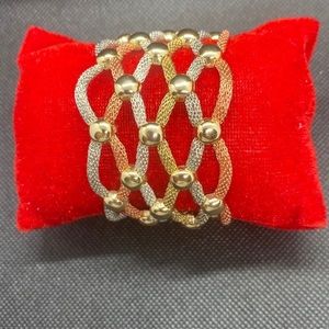 Woven metal Magnetic Bracelet Copper/Silver/Gold Tone